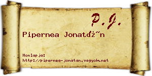 Pipernea Jonatán névjegykártya